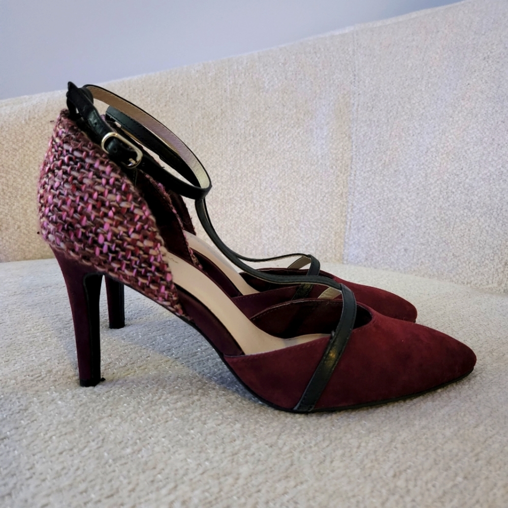 Seychelles maroon strappy heels